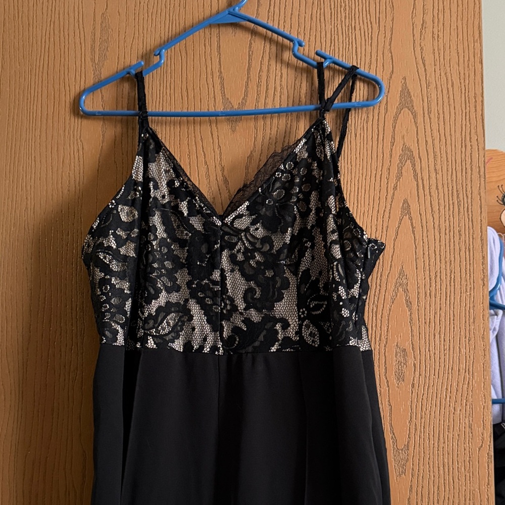 Elegant Black Lace Women's Jumpsuit